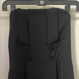 Zara Elegant Black Strapless Jumpsuit